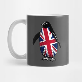 United Kingdom Penguin Flag of United Kingdom | Vintage Penguin Supporting United Kingdom Mug
